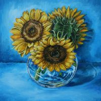 Sunflowers I 50x50cm Oil on canvas